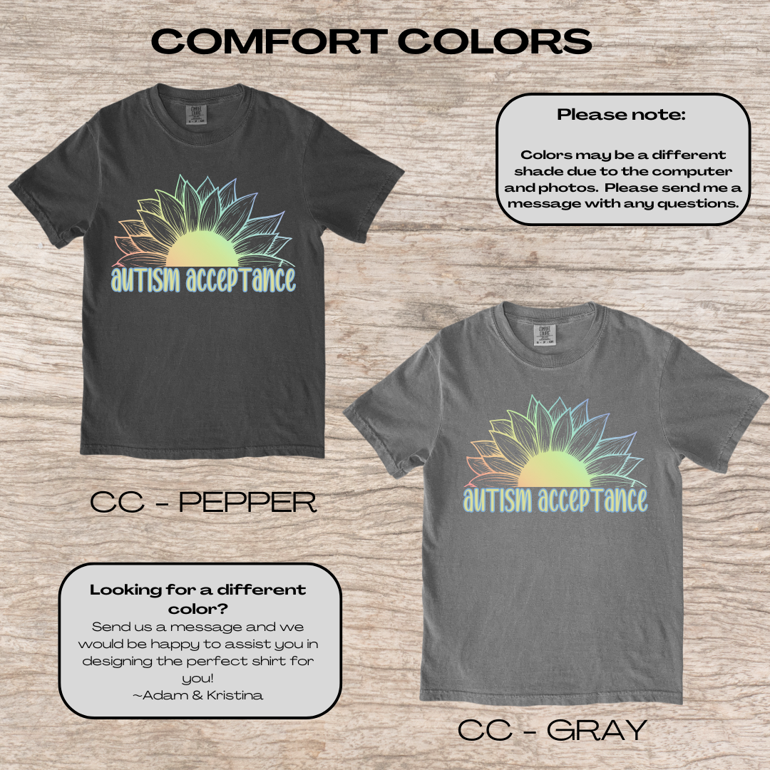 Autism Acceptance Sunflower T-Shirt
