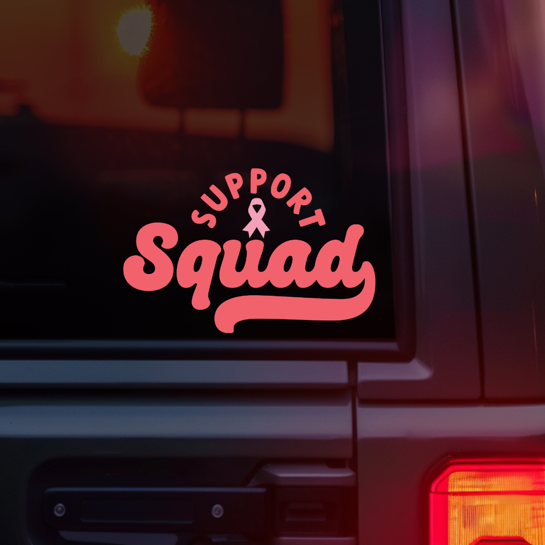 Support Squad Breast Cancer Awareness Car Decal
