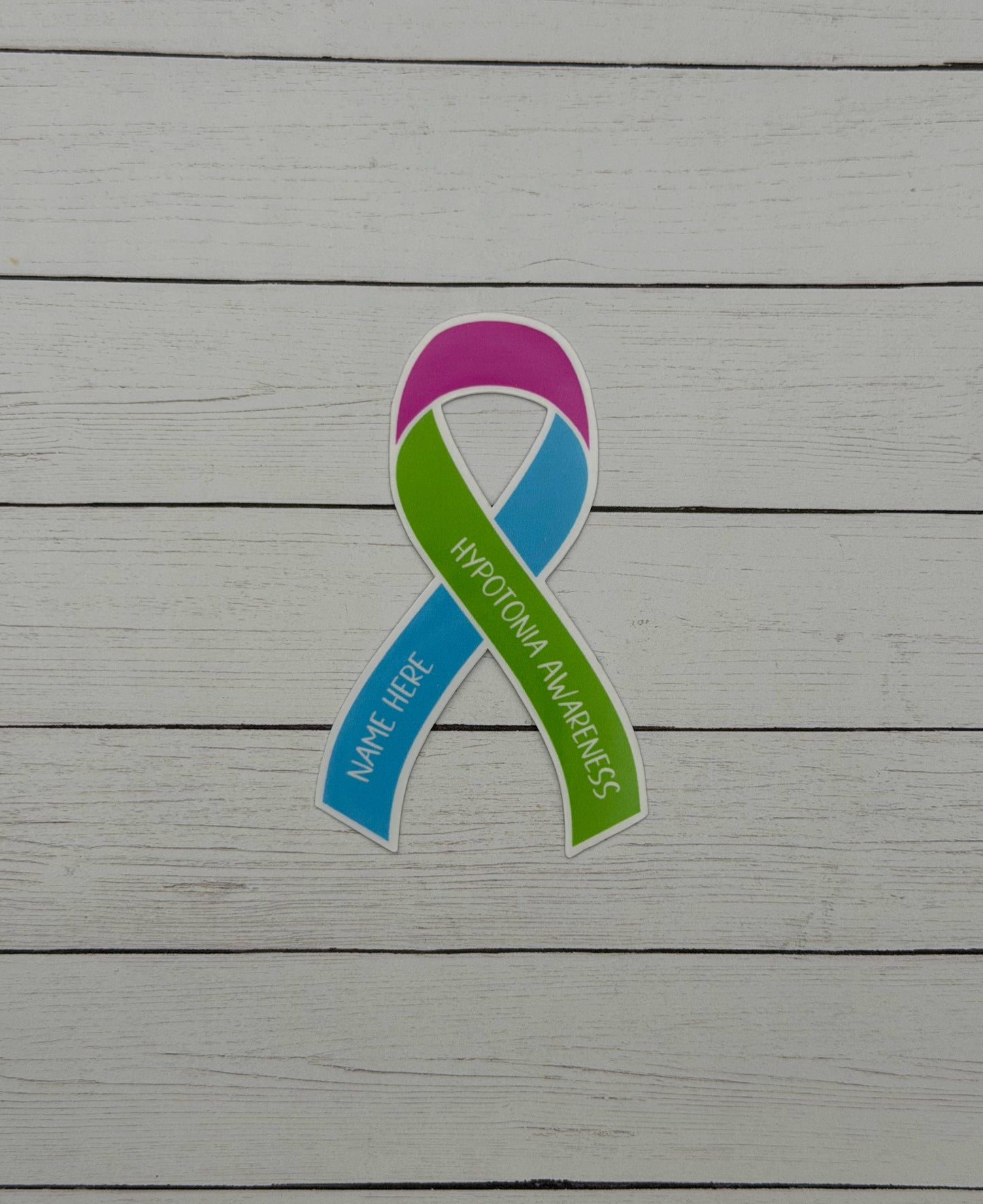 Hypotonia Awareness Custom Ribbon Sticker