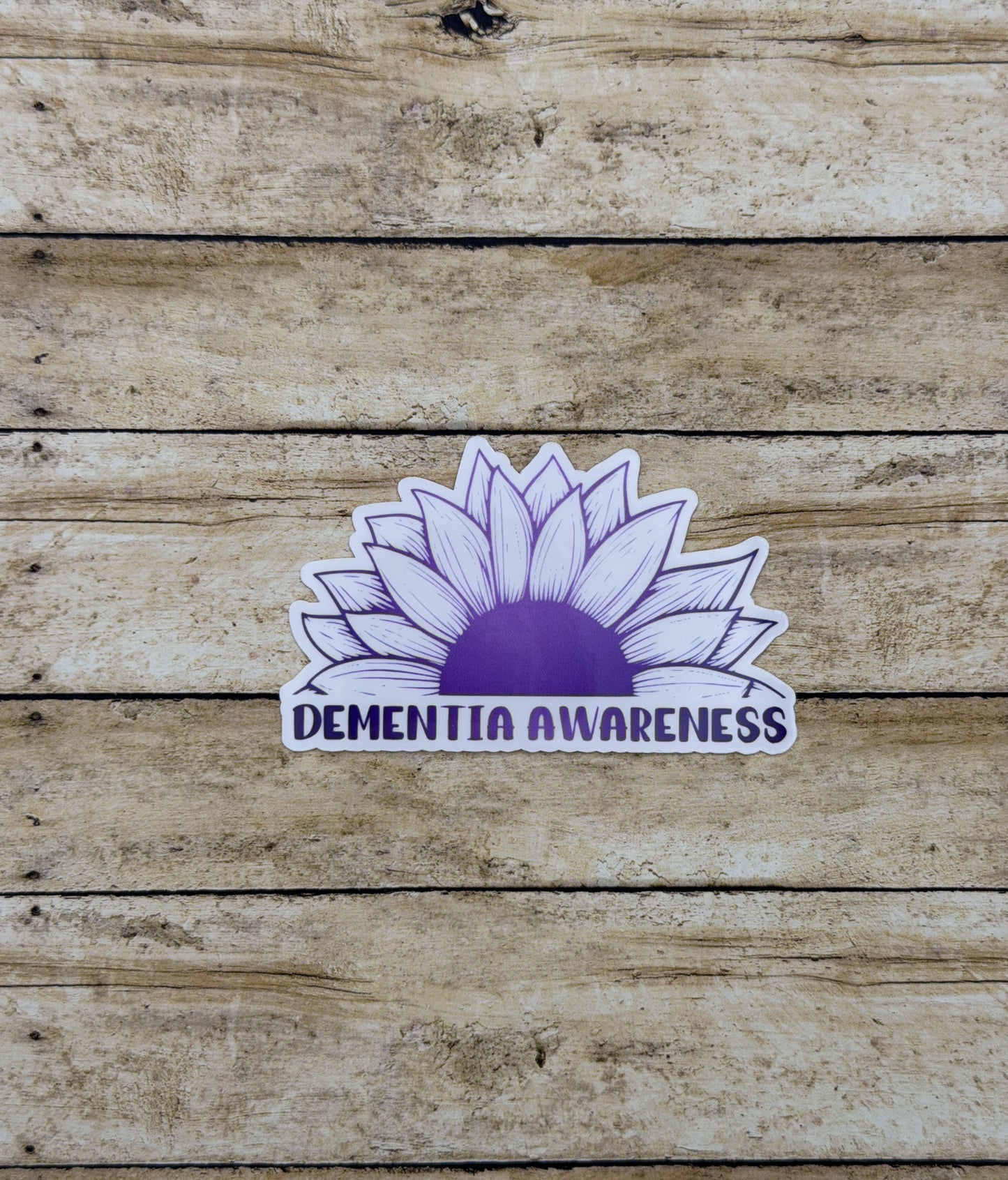 Dementia Awareness Sunflower Sticker or Magnet
