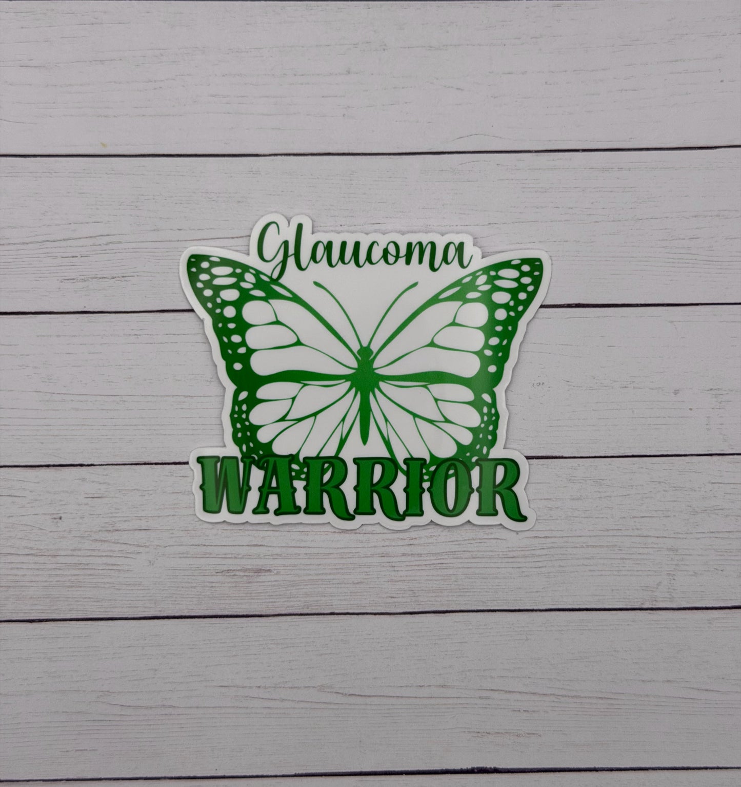 Glaucoma Warrior Butterfly Sticker