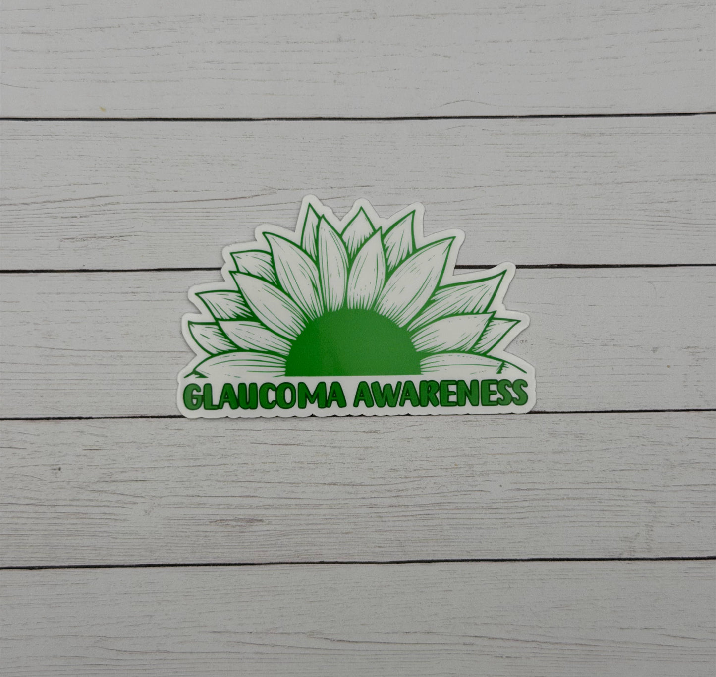Glaucoma Awareness Sunflower Sticker
