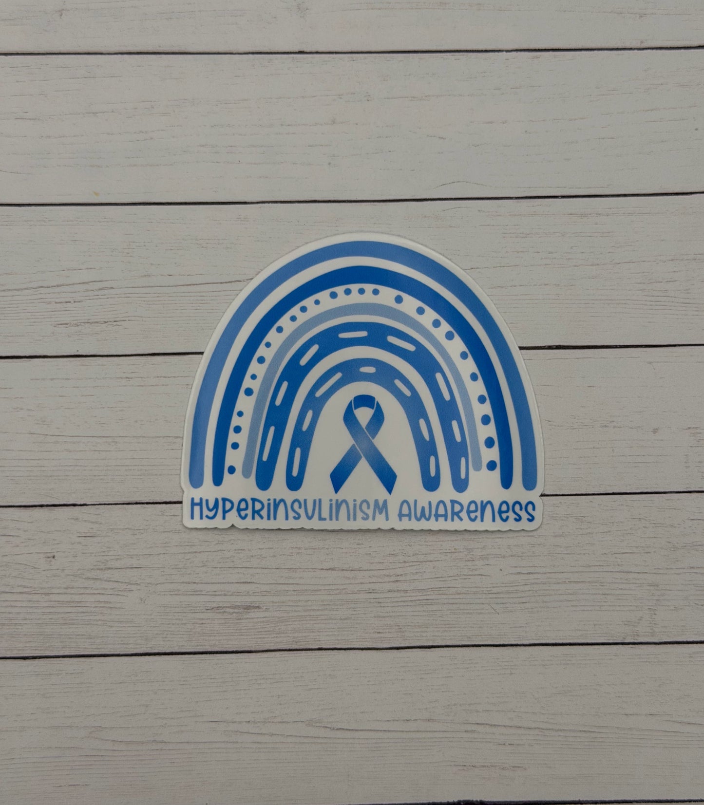 Hyperinsulinism Awareness Rainbow Sticker or Magnet