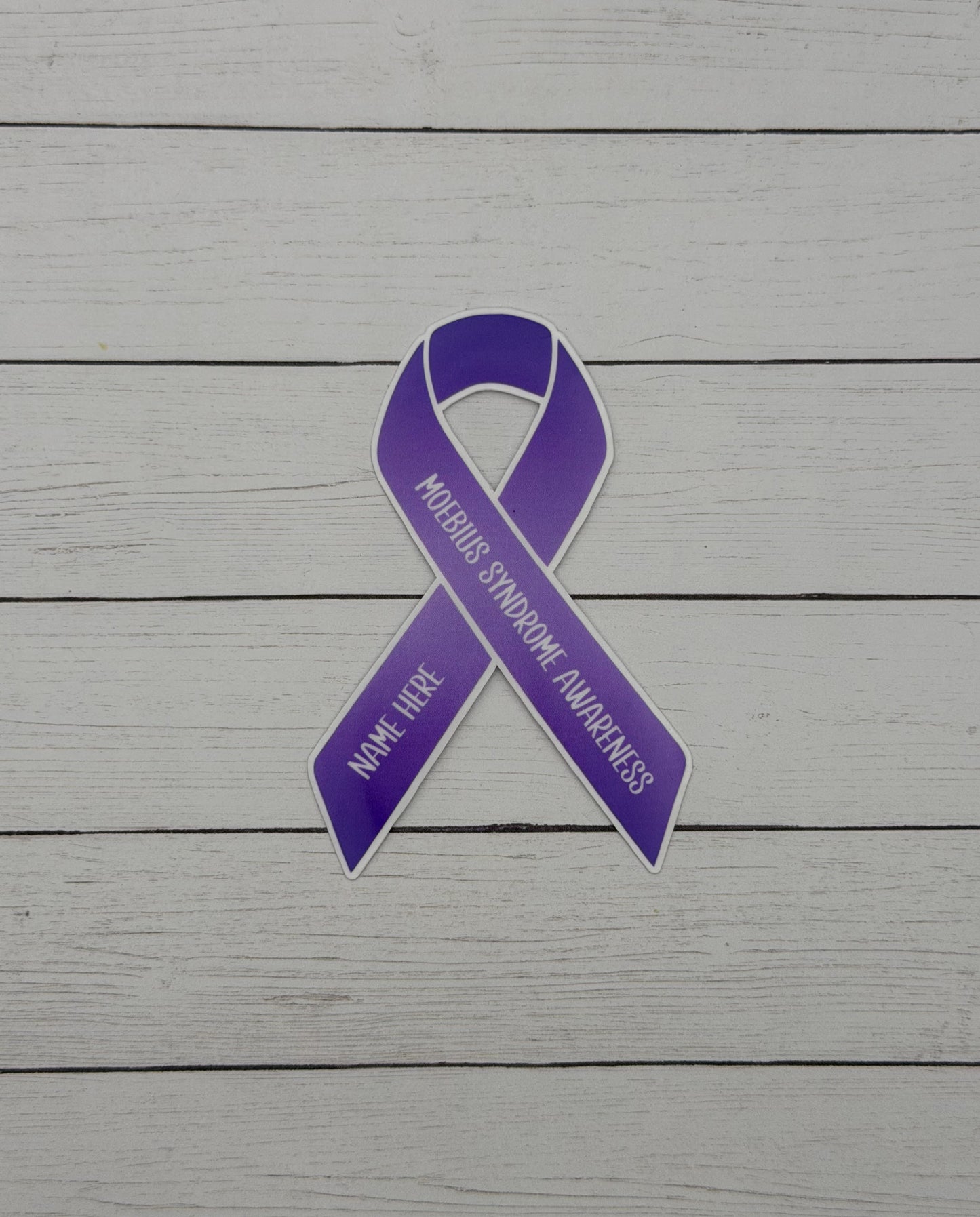 Moebius Syndrome Awareness Custom Ribbon Sticker