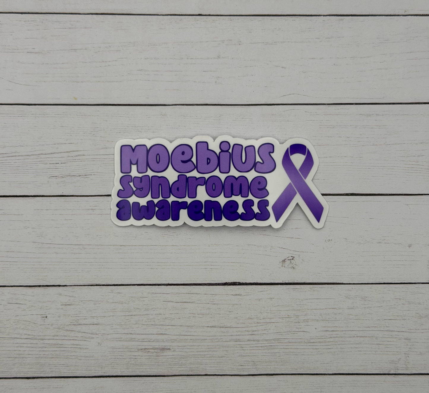 Moebius Syndrome Awareness with Ribbon Sticker