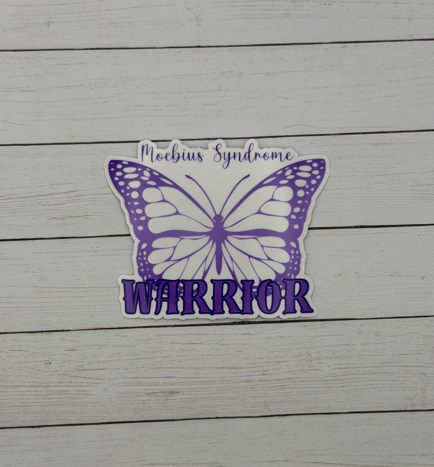 Moebius Syndrome Warrior Butterfly Sticker