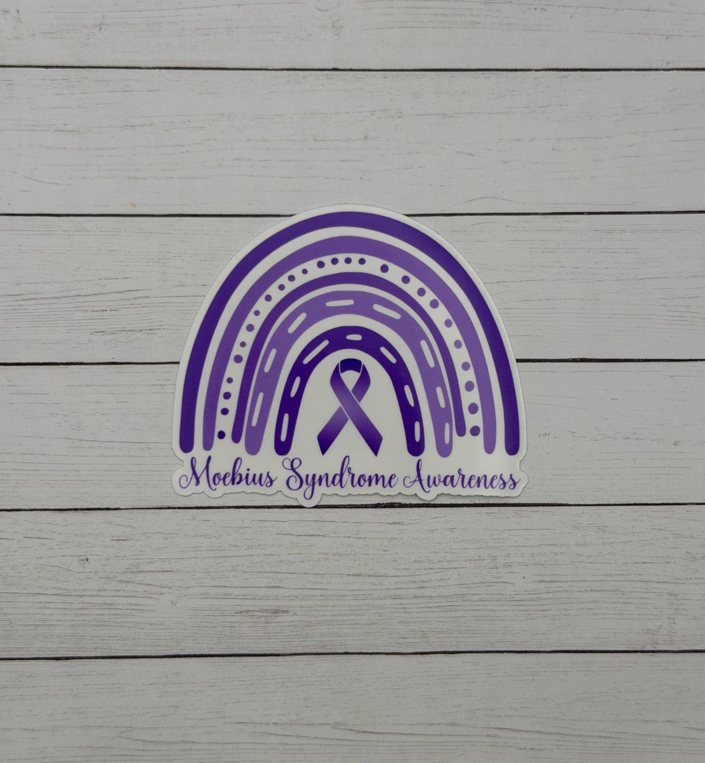 Moebius Syndrome Awareness Rainbow Sticker