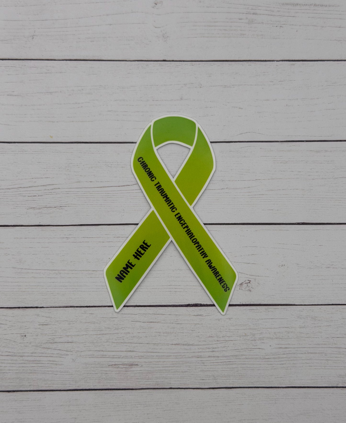 Chronic Traumatic Encephalopathy Custom Awareness Ribbon Sticker