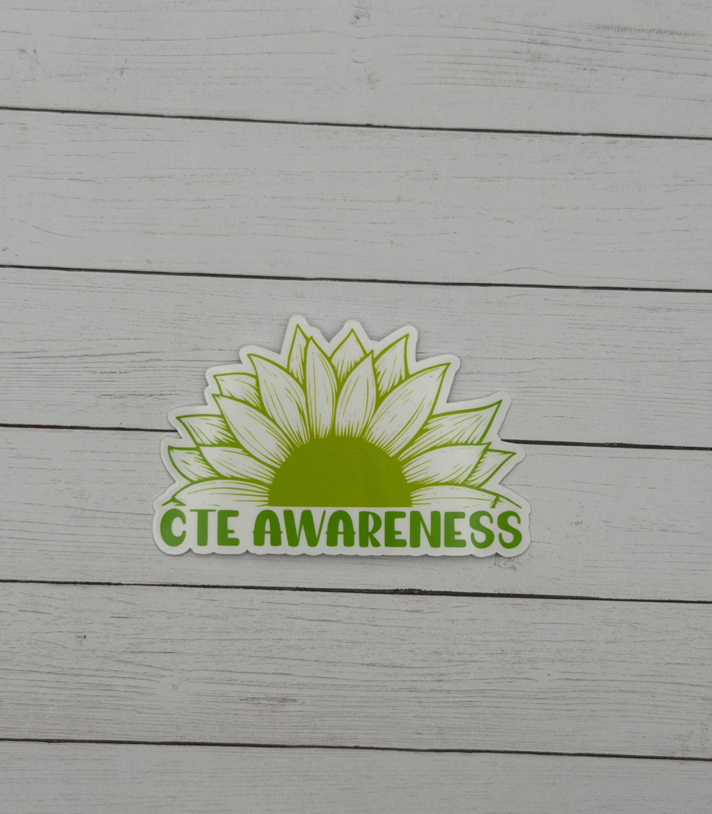 CTE Awareness Sunflower Sticker