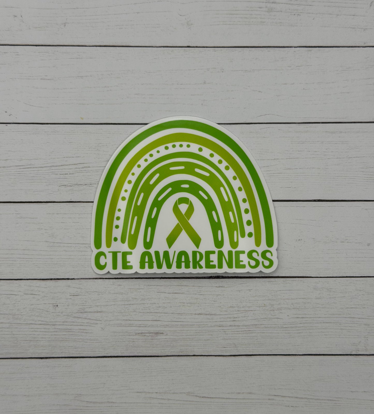 CTE Awareness Rainbow Sticker