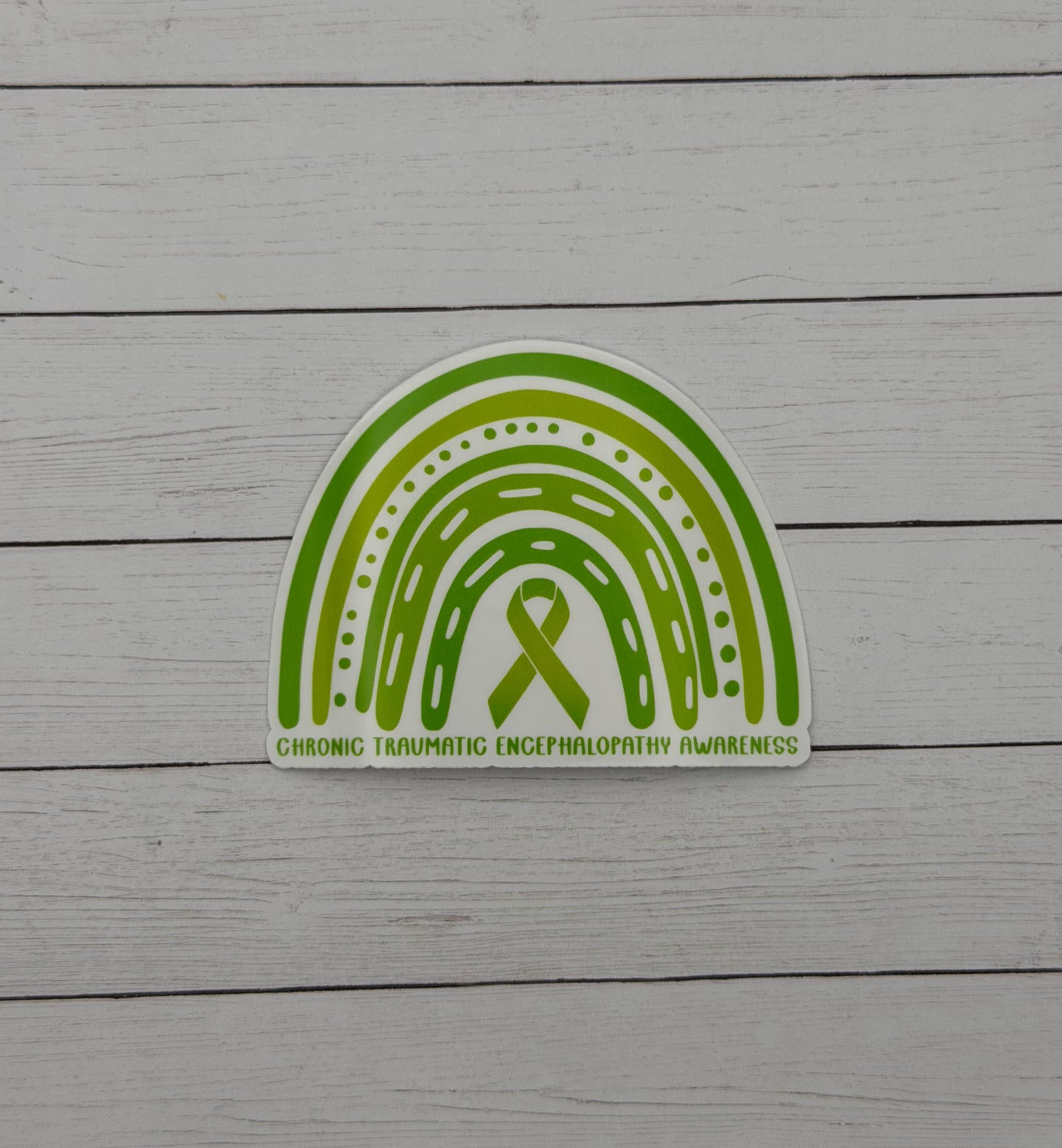Chronic Traumatic Encephalopathy Awareness Rainbow Sticker