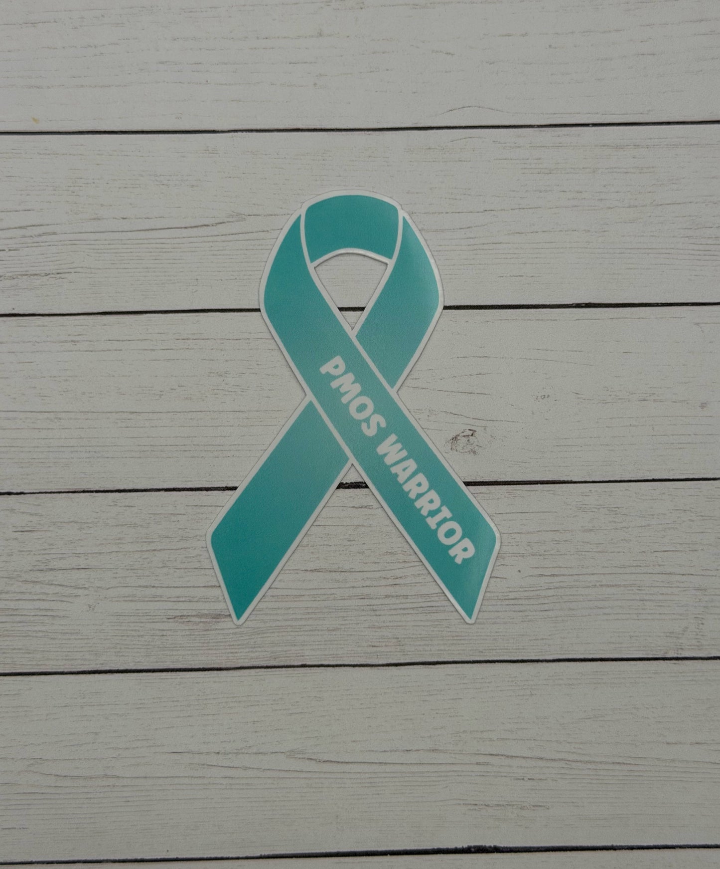 PMOS Warrior Ribbon Sticker or Magnet | Polyendocrine Metabolic Ovarian Syndrome