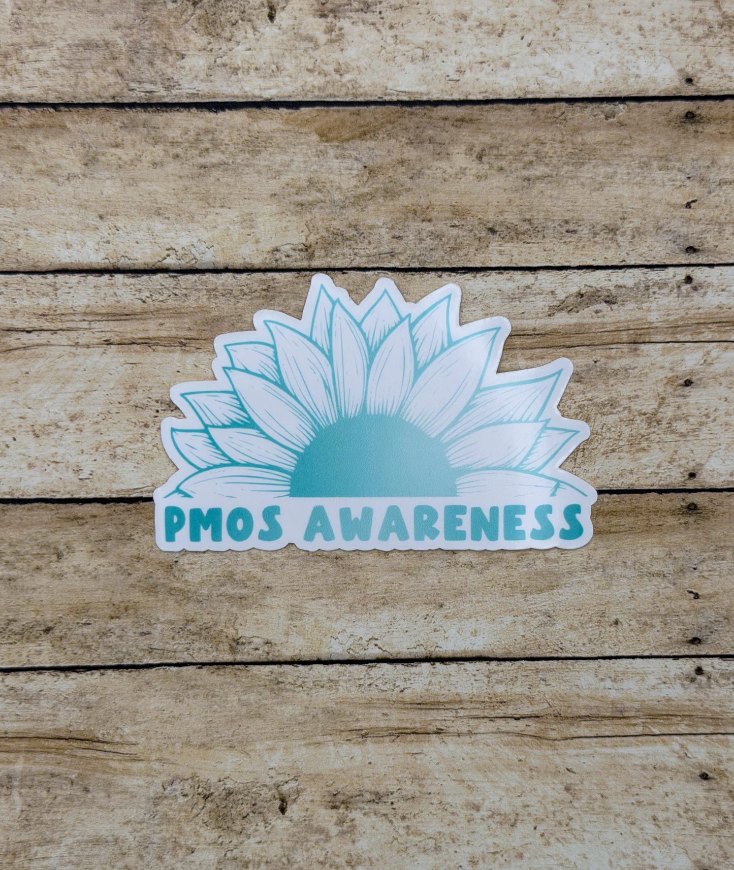 PMOS Awareness Sunflower Sticker or Magnet | Polyendocrine Metabolic Ovarian Syndrome