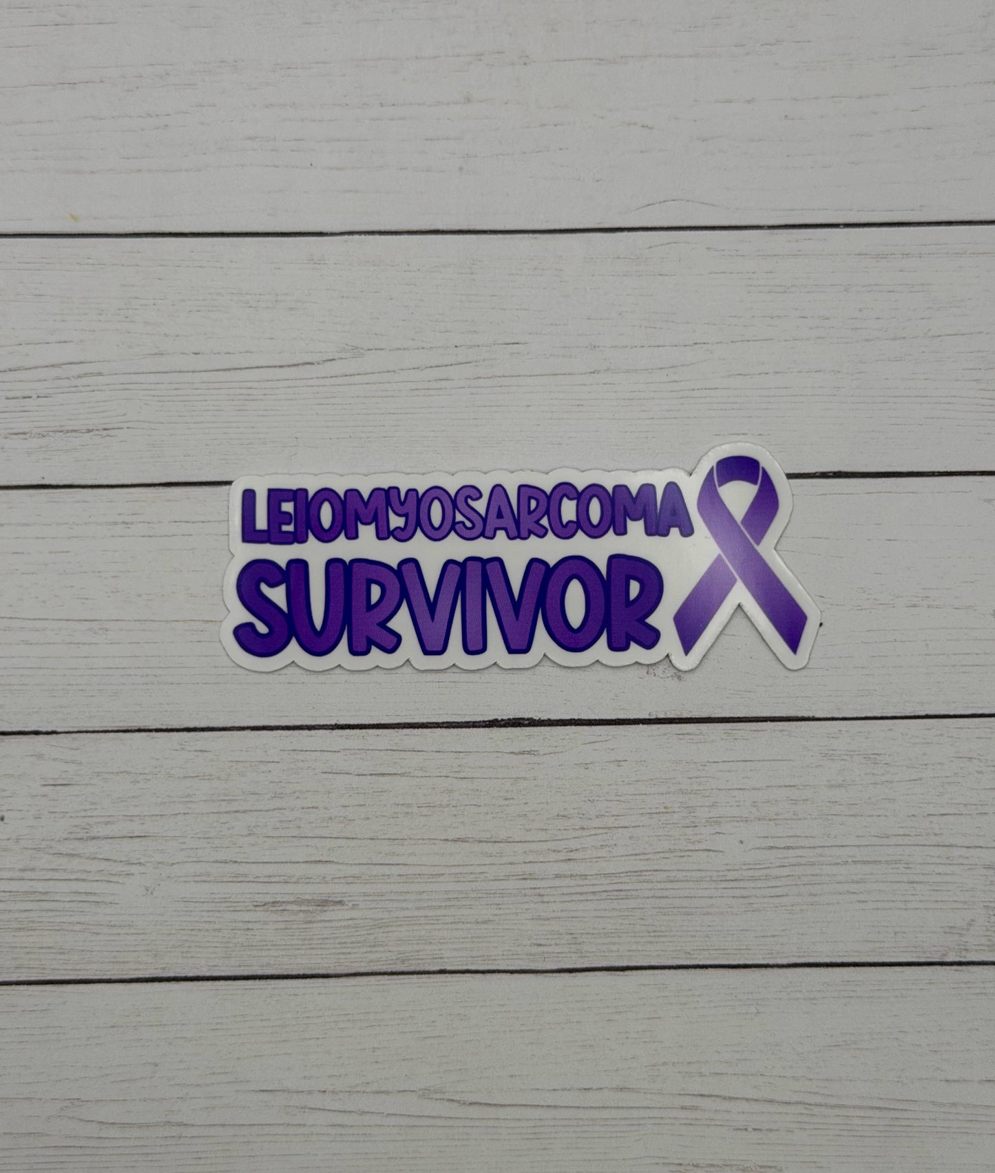 Leiomyosarcoma Survivor with Ribbon Sticker or Magnet