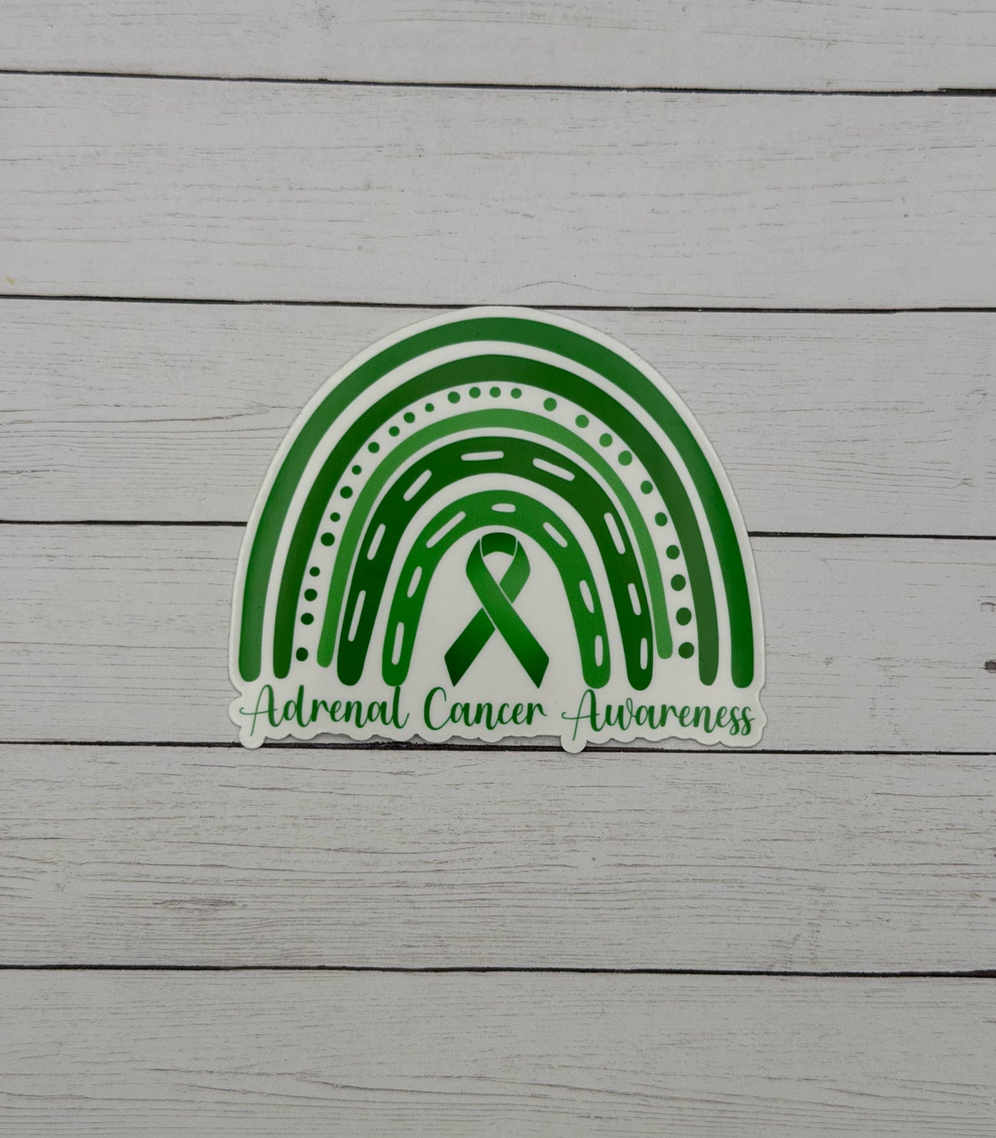 Adrenal Cancer Awareness Rainbow Sticker