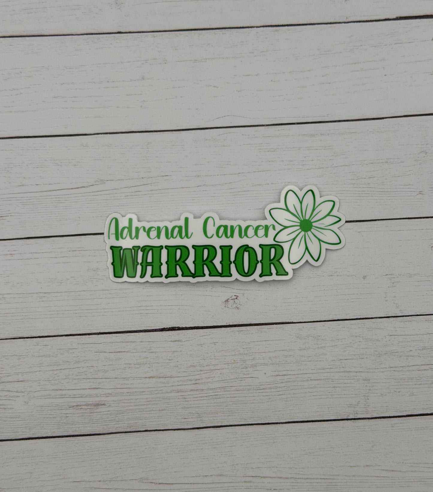 Adrenal Cancer Warrior Flower Sticker