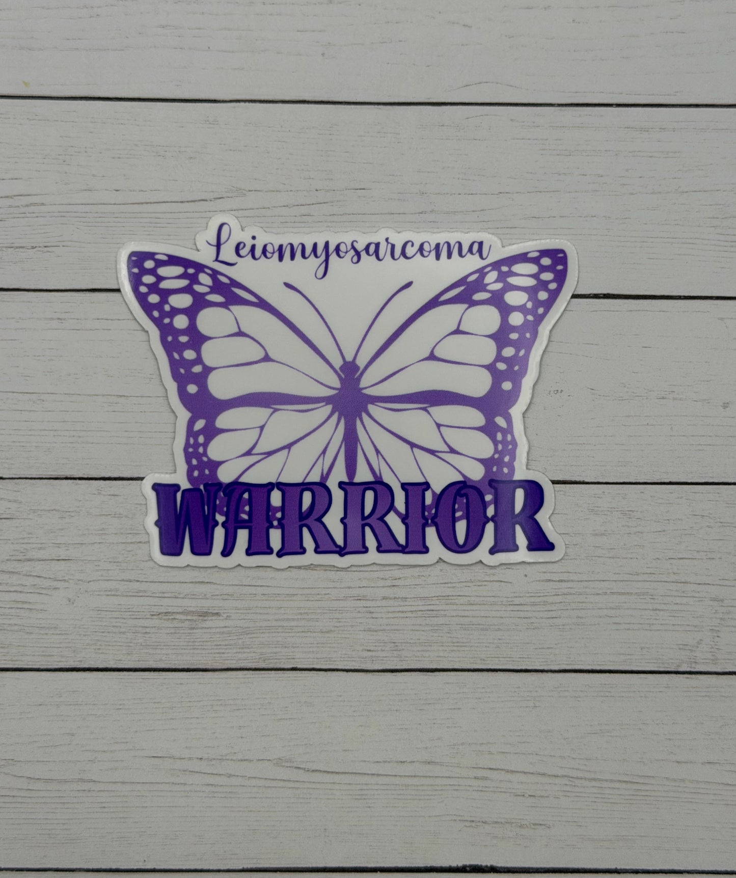 Leiomyosarcoma Warrior Butterfly Sticker or Magnet