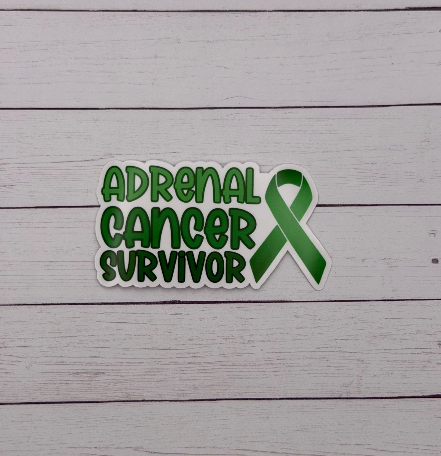 Adrenal Cancer Survivor with Ribbon Sticker