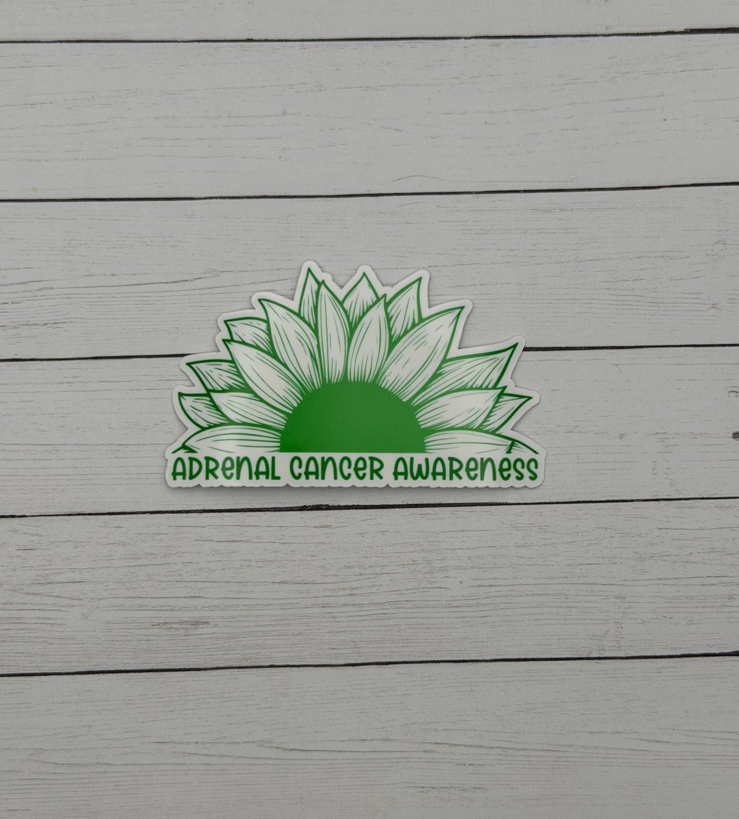 Adrenal Cancer Awareness Sunflower Sticker