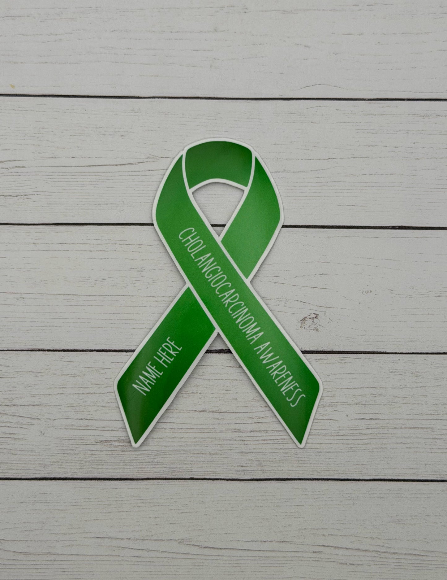 Cholangiocarcinoma Awareness Custom Ribbon Sticker