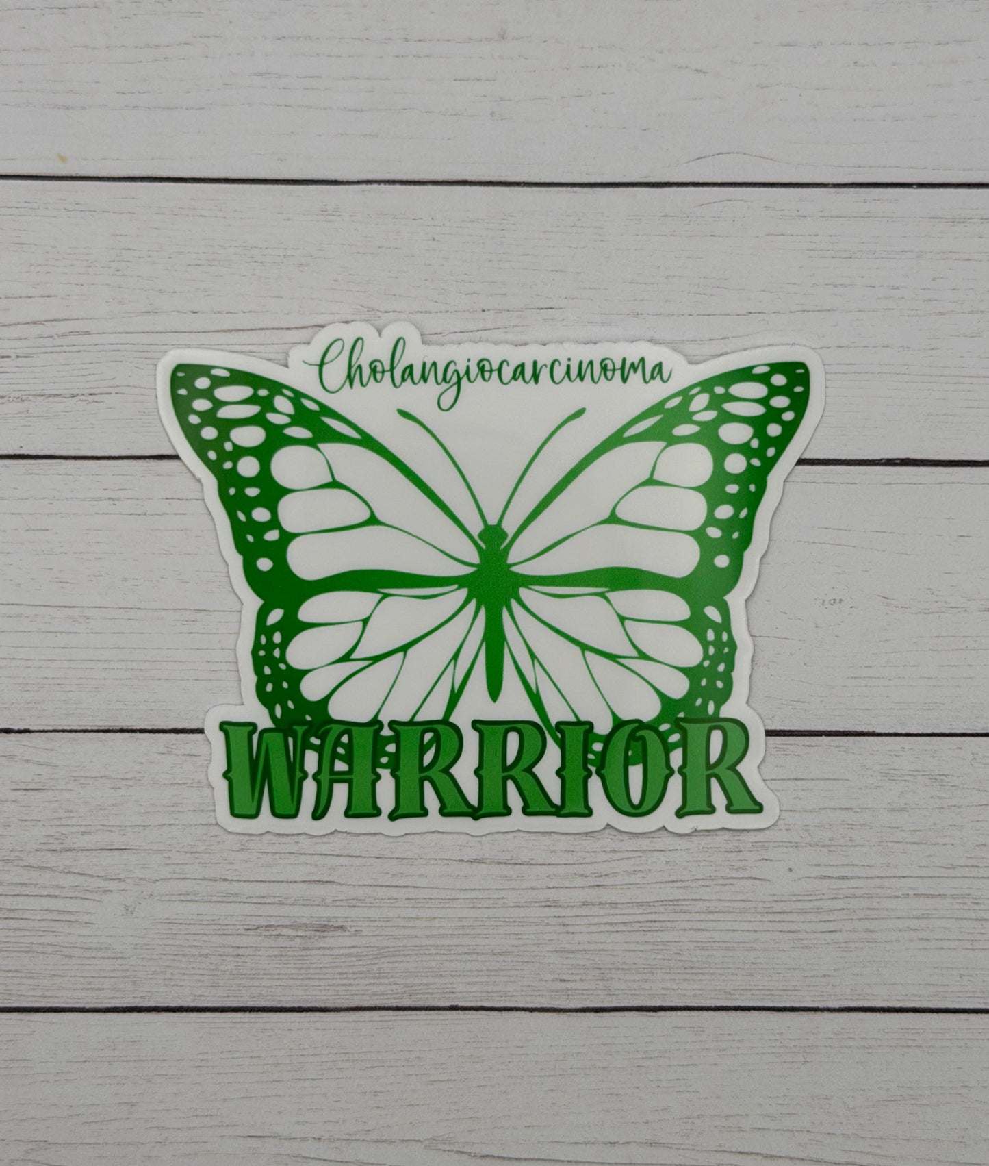 Cholangiocarcinoma Warrior Butterfly Sticker