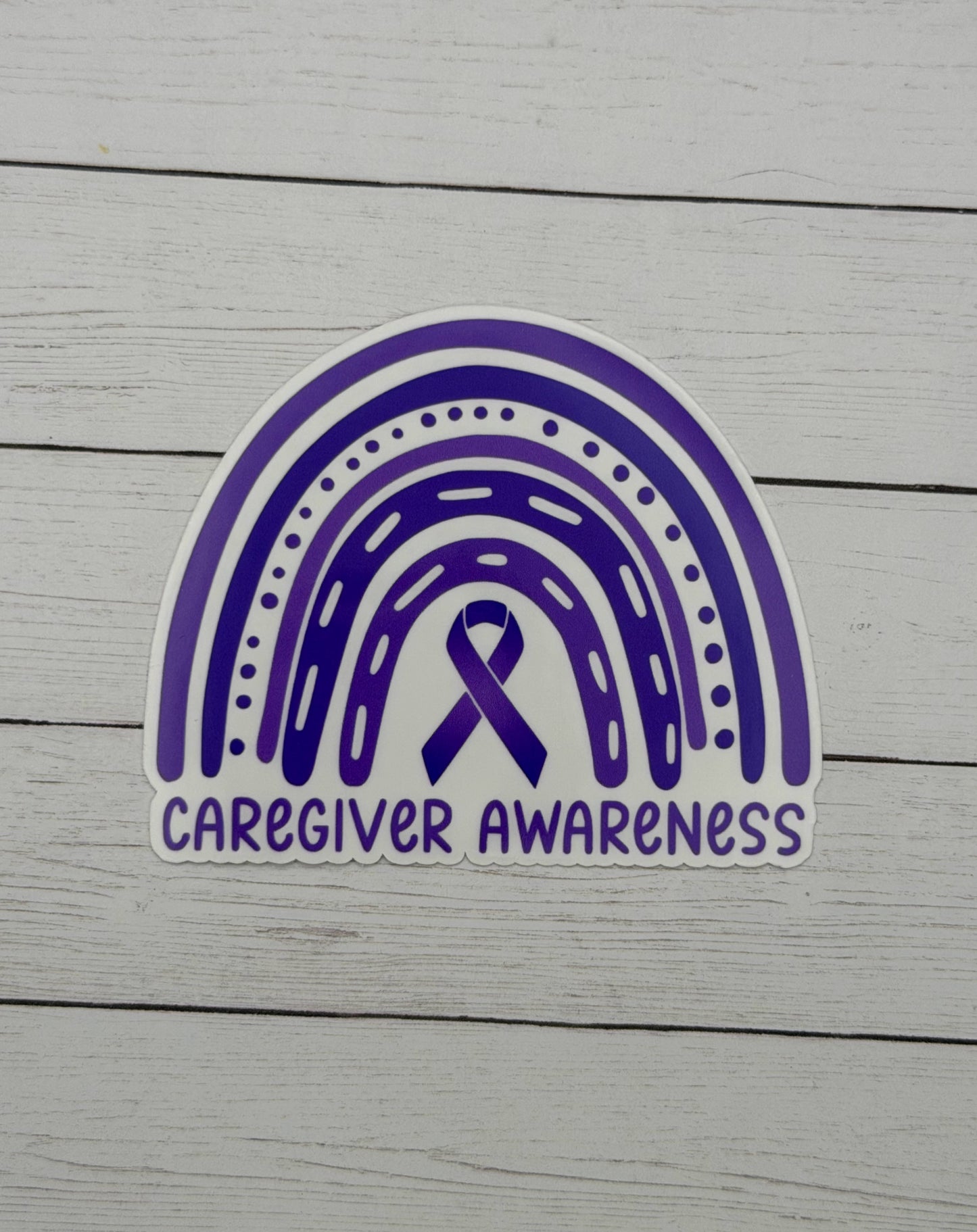 Caregiver Awareness Rainbow Sticker