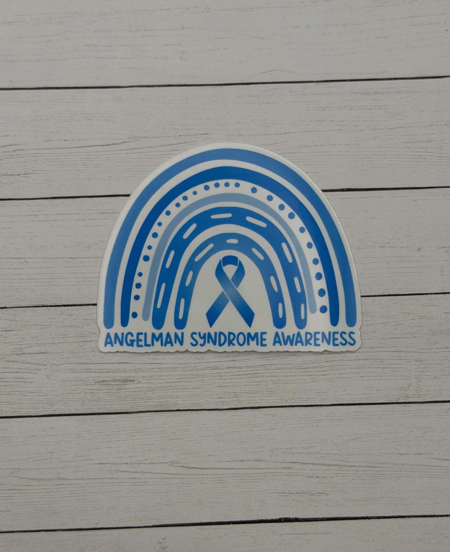 Angelman Syndrome Awareness Rainbow Sticker or Magnet
