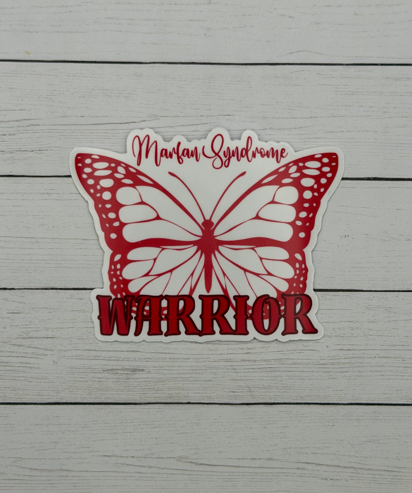 Marfan Syndrome Warrior Butterfly Sticker