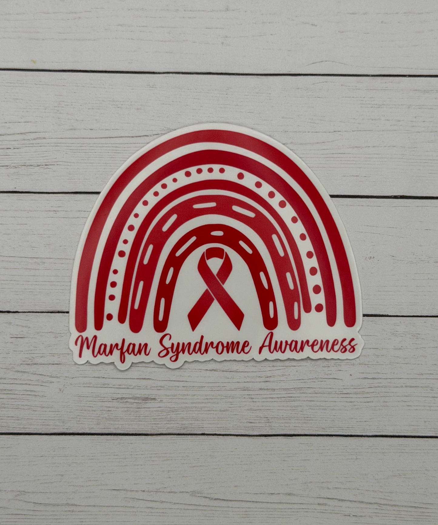 Marfan Syndrome Awareness Rainbow Sticker