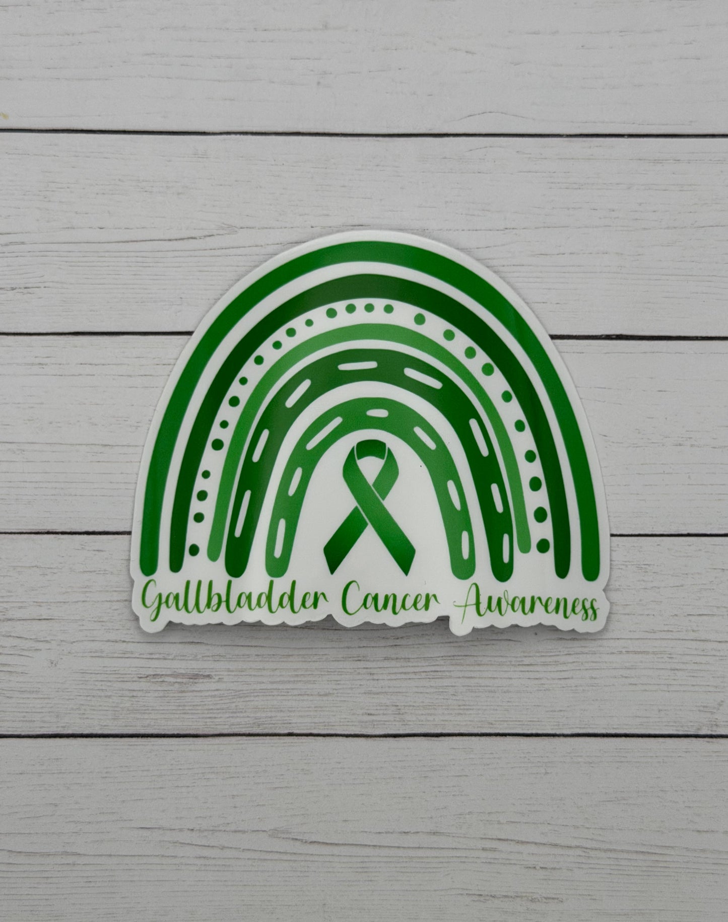 Gallbladder Cancer Awareness Rainbow Sticker