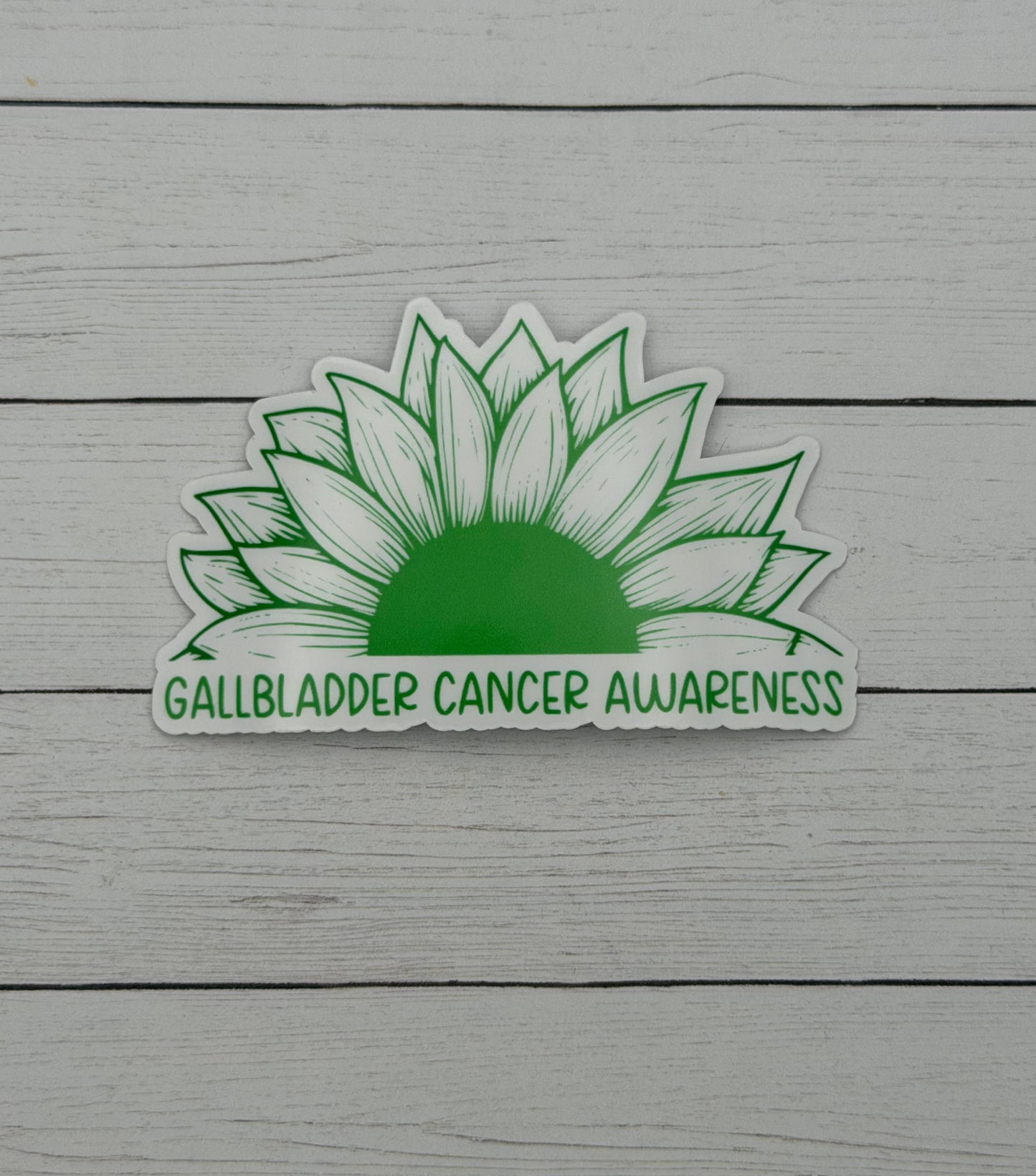 Gallbladder Cancer Awareness Sunflower Sticker