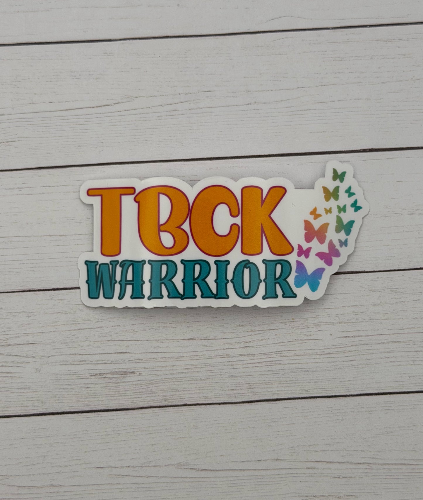TBCK Syndrome Warrior Butterflies Sticker