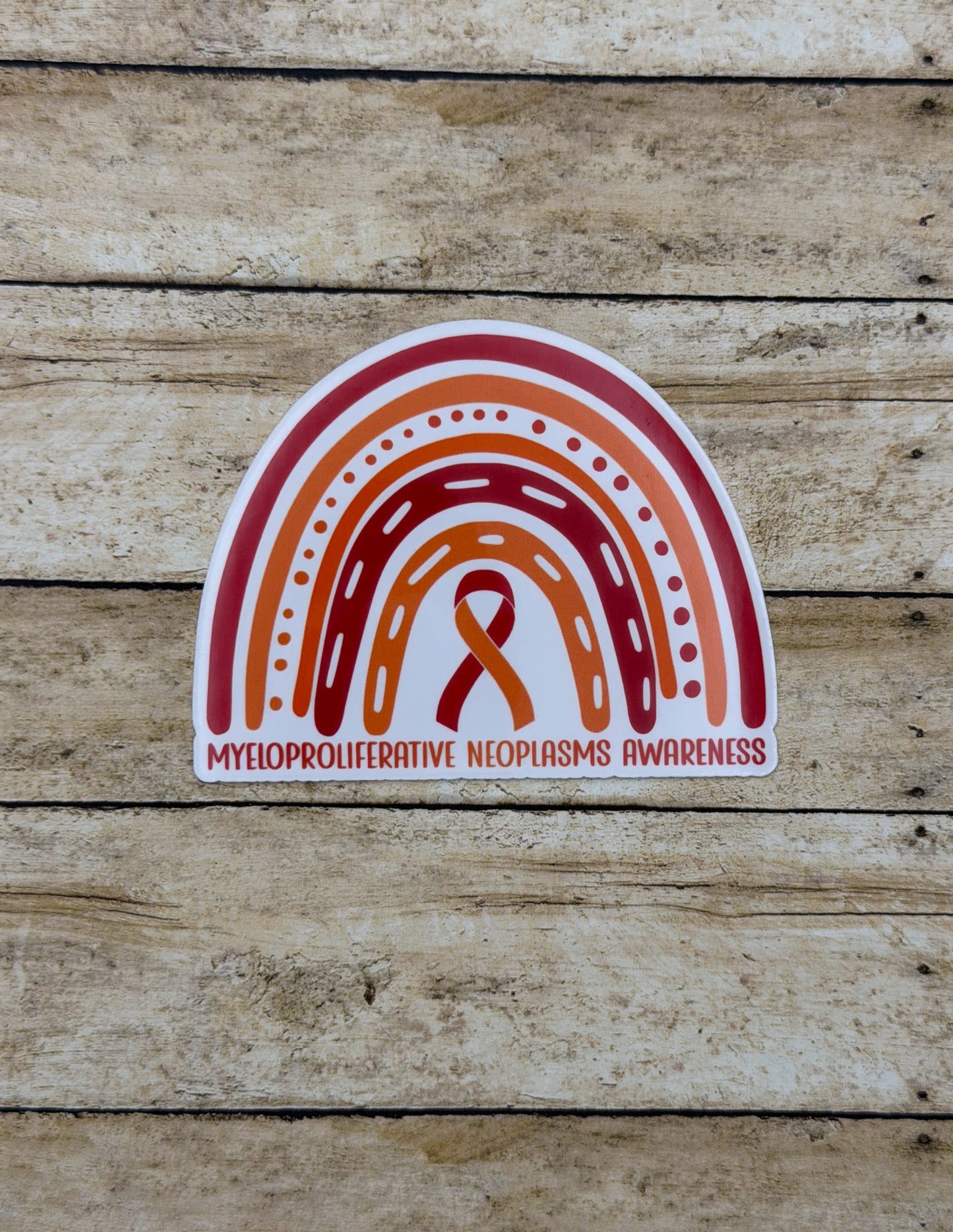 Myeloproliferative Neoplasms Awareness Rainbow Sticker or Magnet | MPNs