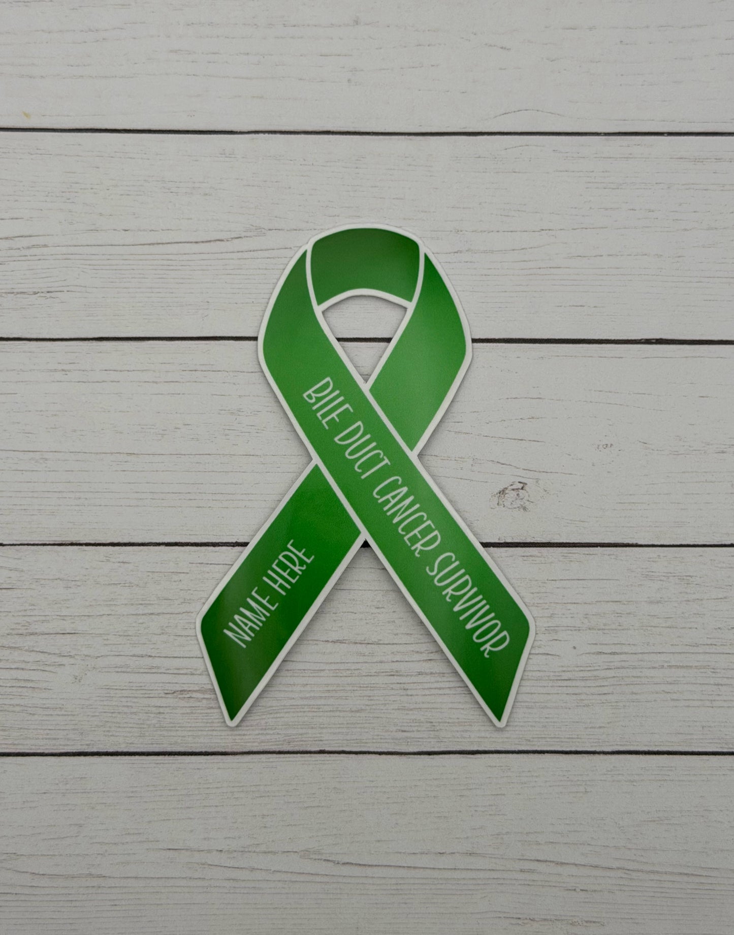 Bile Duct Cancer Survivor Custom Ribbon Sticker