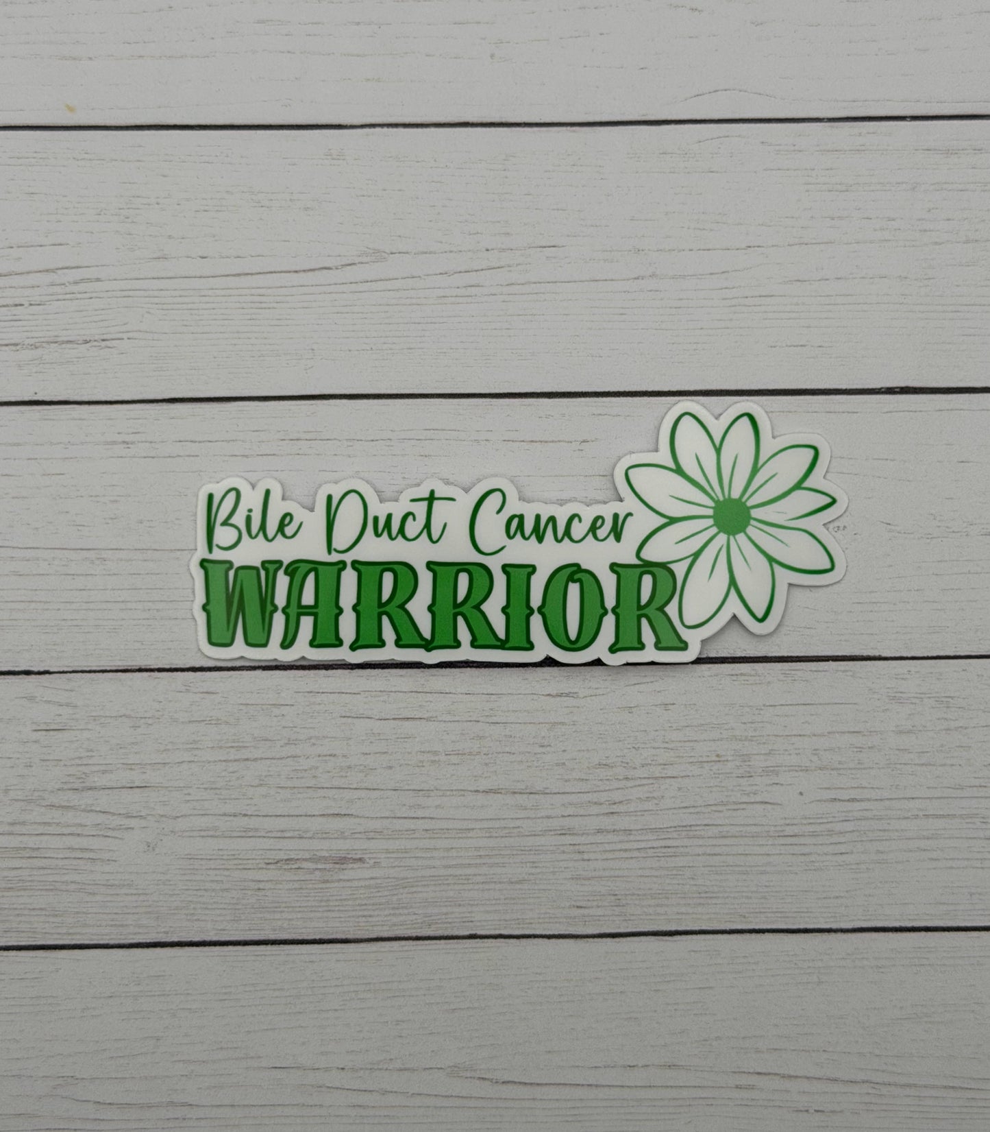 Bile Duct Cancer Warrior Flower Sticker