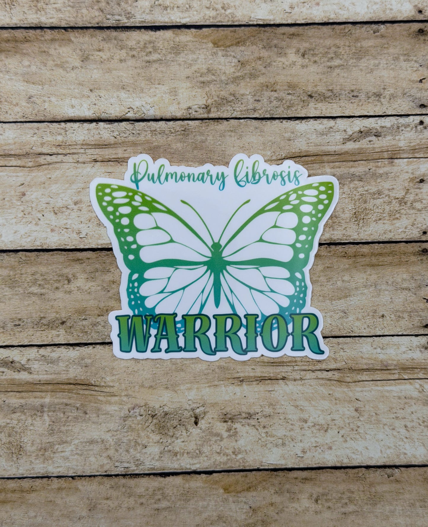 Pulmonary Fibrosis Warrior Butterfly Sticker or Magnet