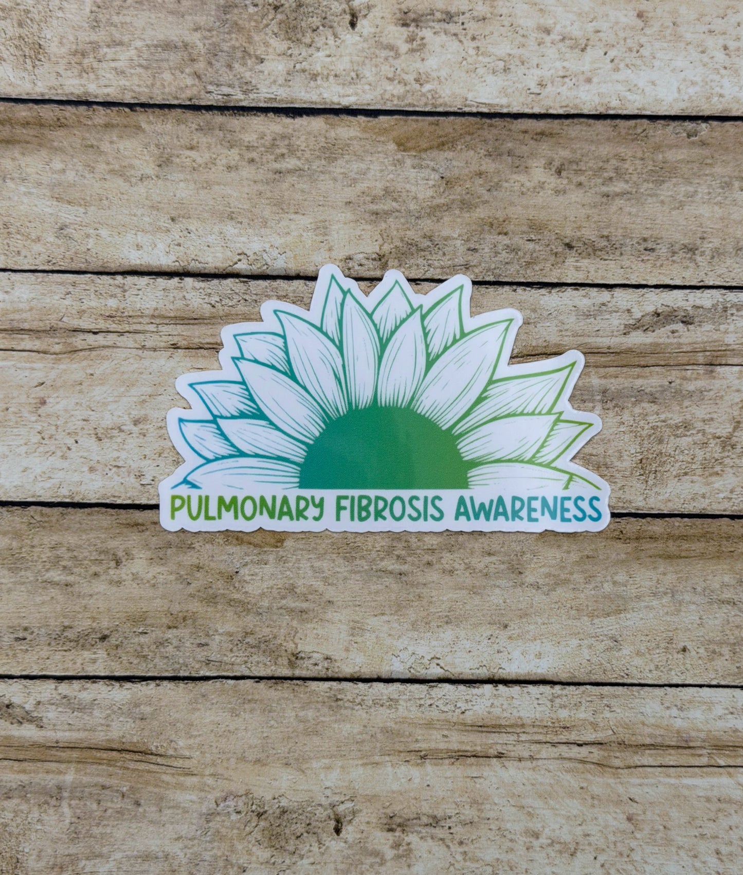 Pulmonary Fibrosis Awareness Sunflower Sticker or Magnet