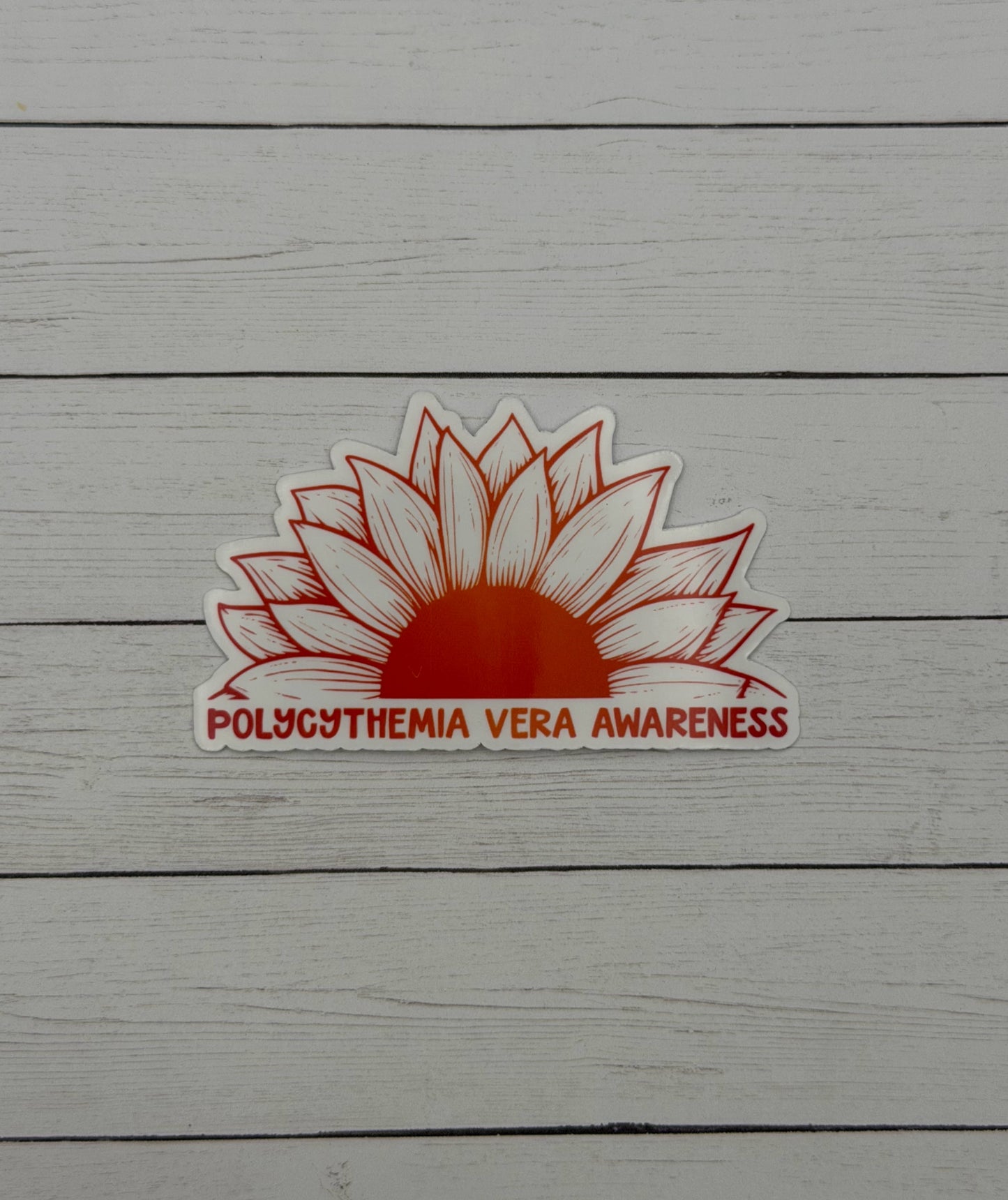 Polycythemia Vera Awareness Sunflower Sticker or Magnet | PV