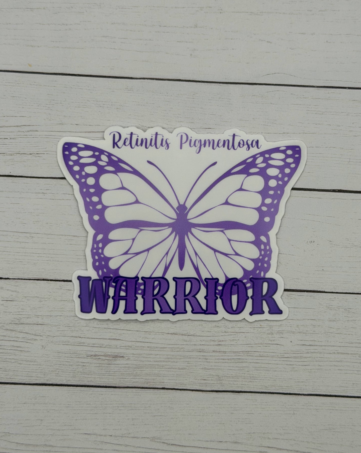 Retinitis Pigmentosa Warrior Butterfly Sticker