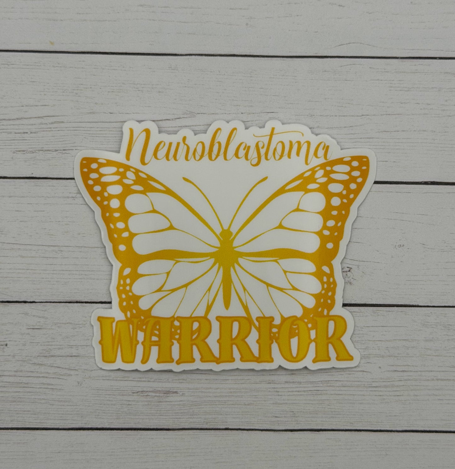 Neuroblastoma Warrior Butterfly Sticker
