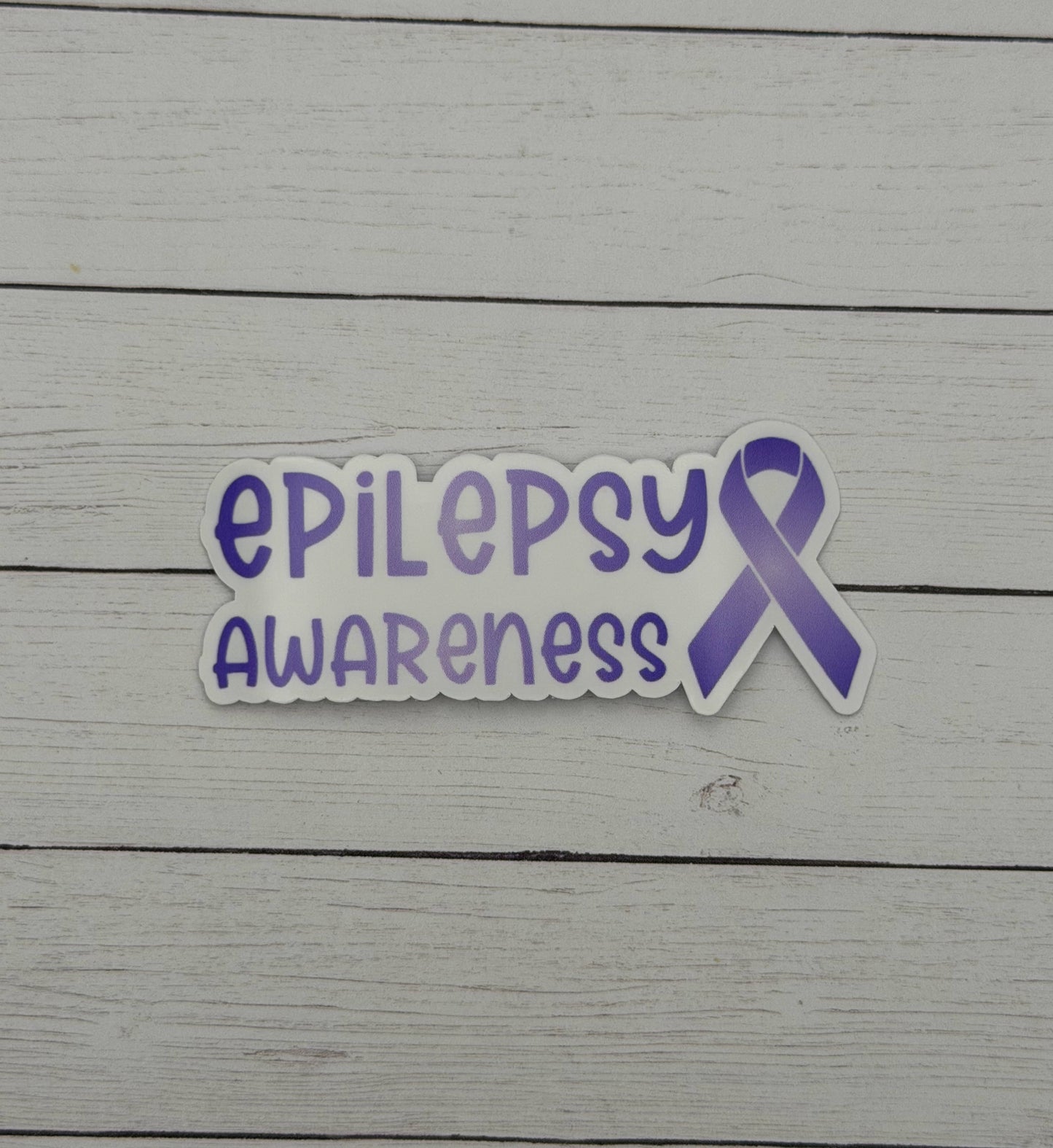 Epilepsy Awareness with Ribbon Sticker