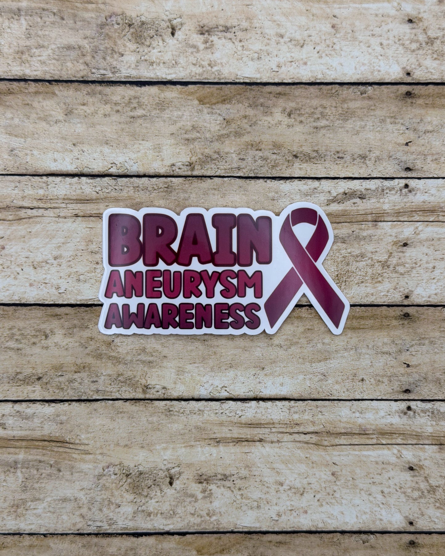Brain Aneurysm Awareness with Ribbon Sticker or Magnet
