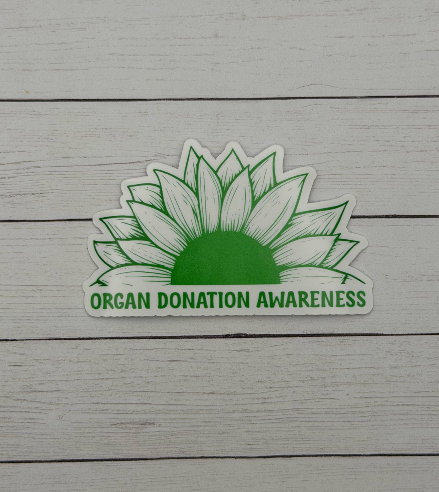 Organ Donation Awareness Sunflower Sticker