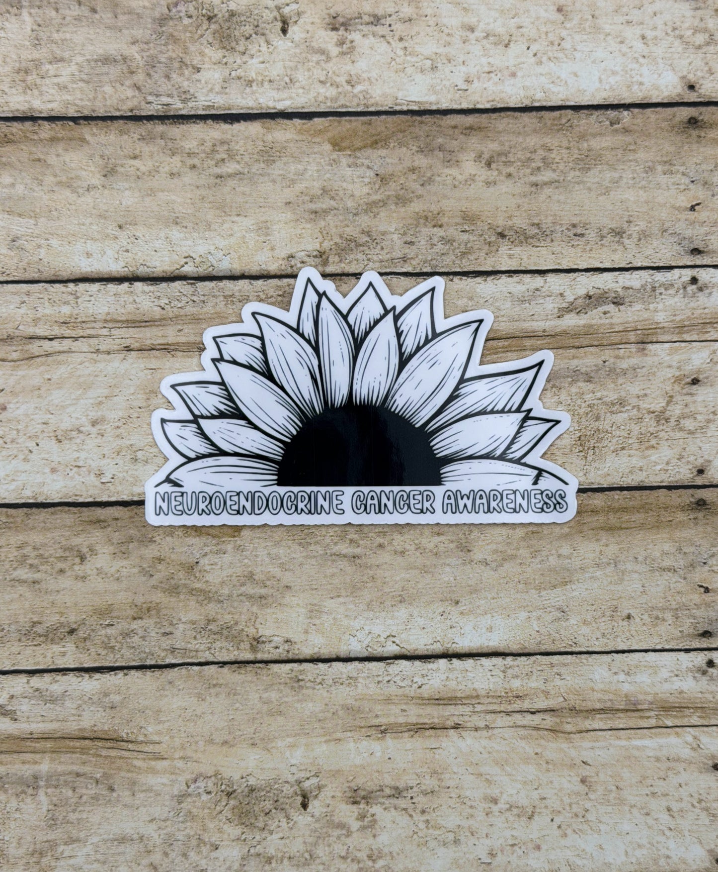 Neuroendocrine Cancer Awareness Sunflower Sticker or Magnet