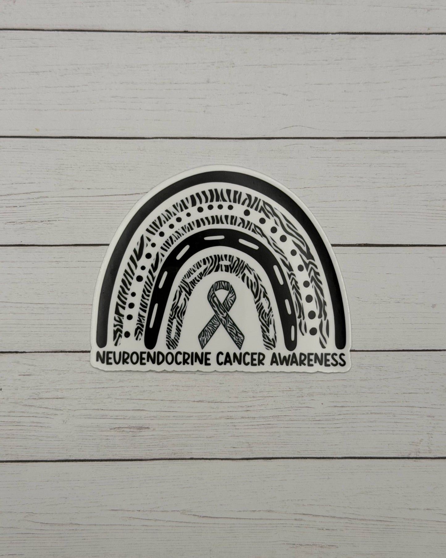 Neuroendocrine Cancer Awareness Rainbow Sticker or Magnet