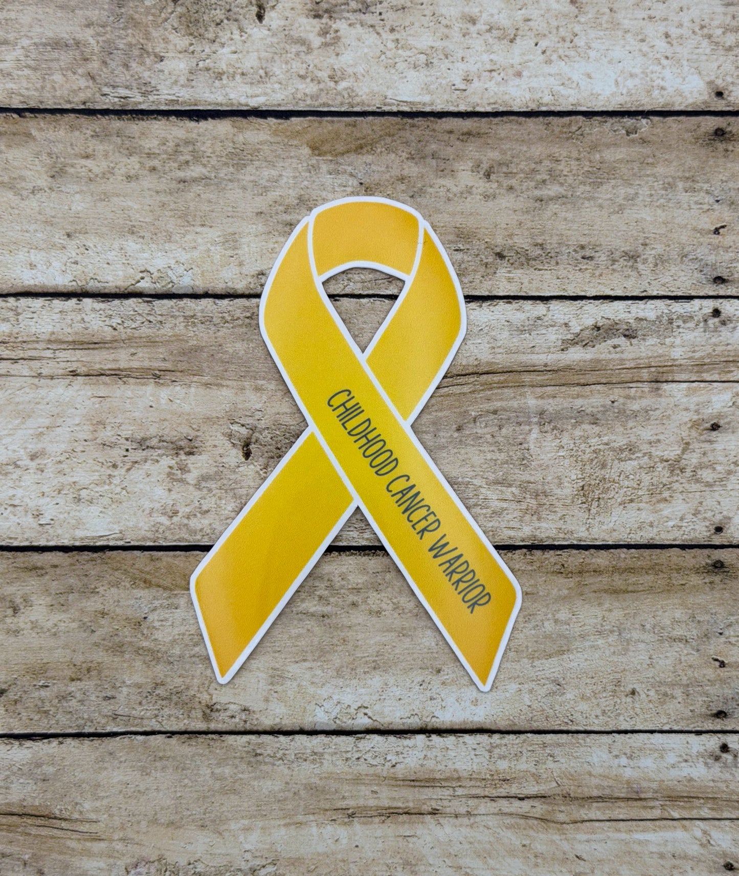 Childhood Cancer Warrior Ribbon Sticker or Magnet