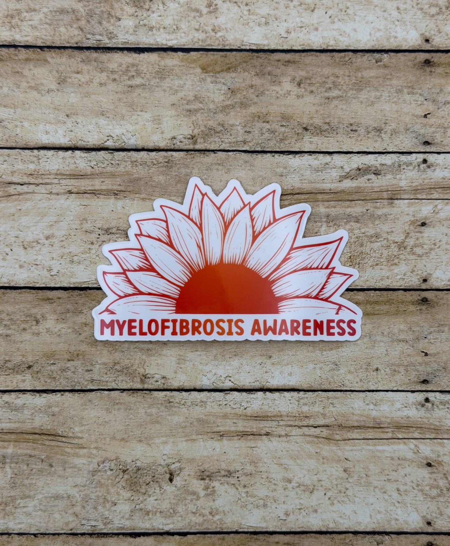 Myelofibrosis Awareness Sunflower Sticker or Magnet | MF