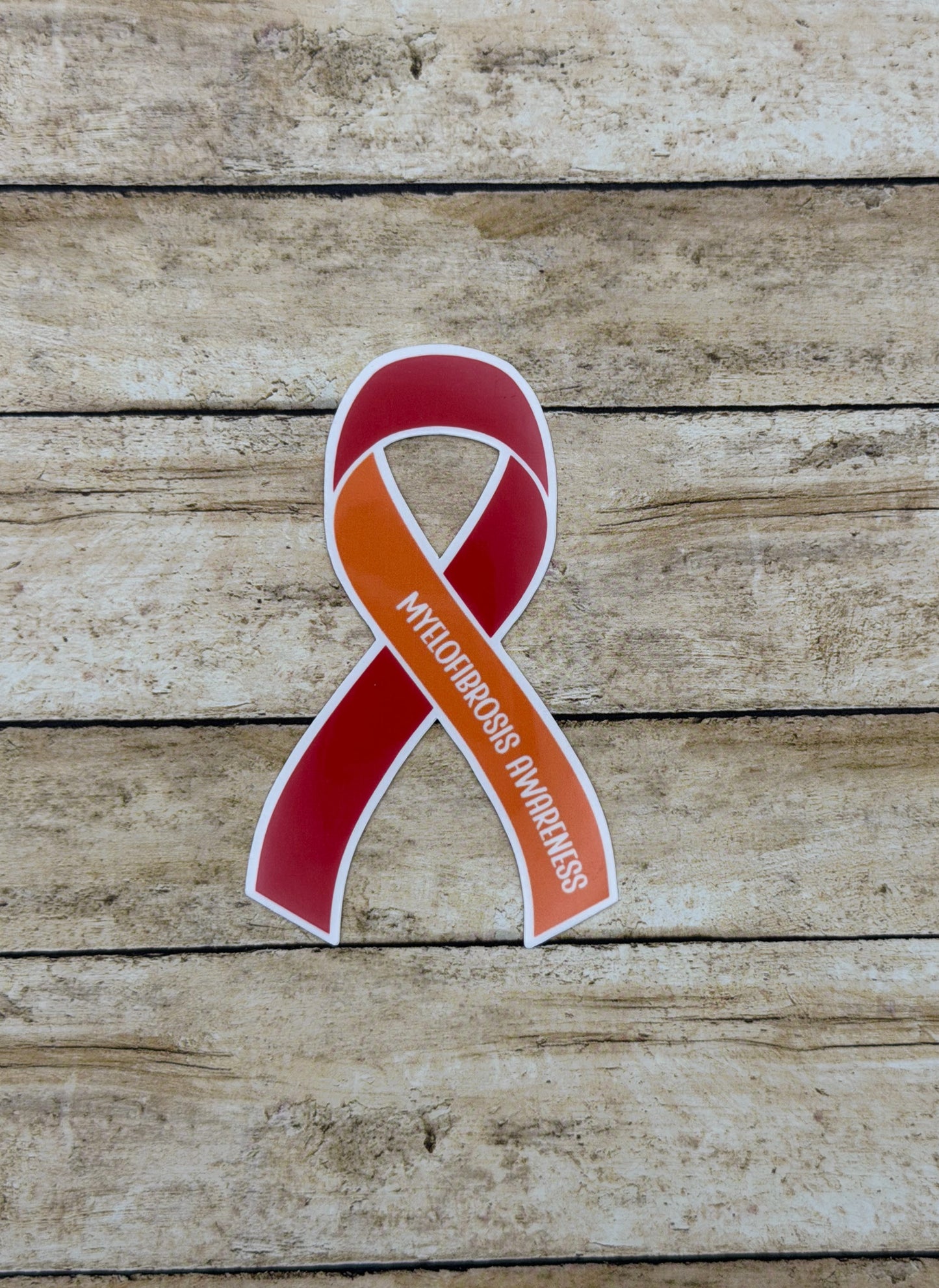 Myelofibrosis Awareness Ribbon Sticker or Magnet | MF