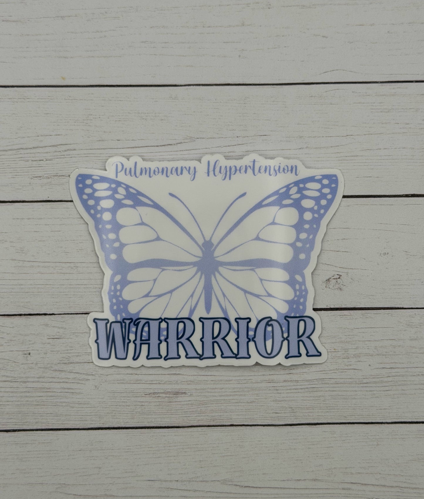 Pulmonary Hypertension Warrior Butterfly Sticker