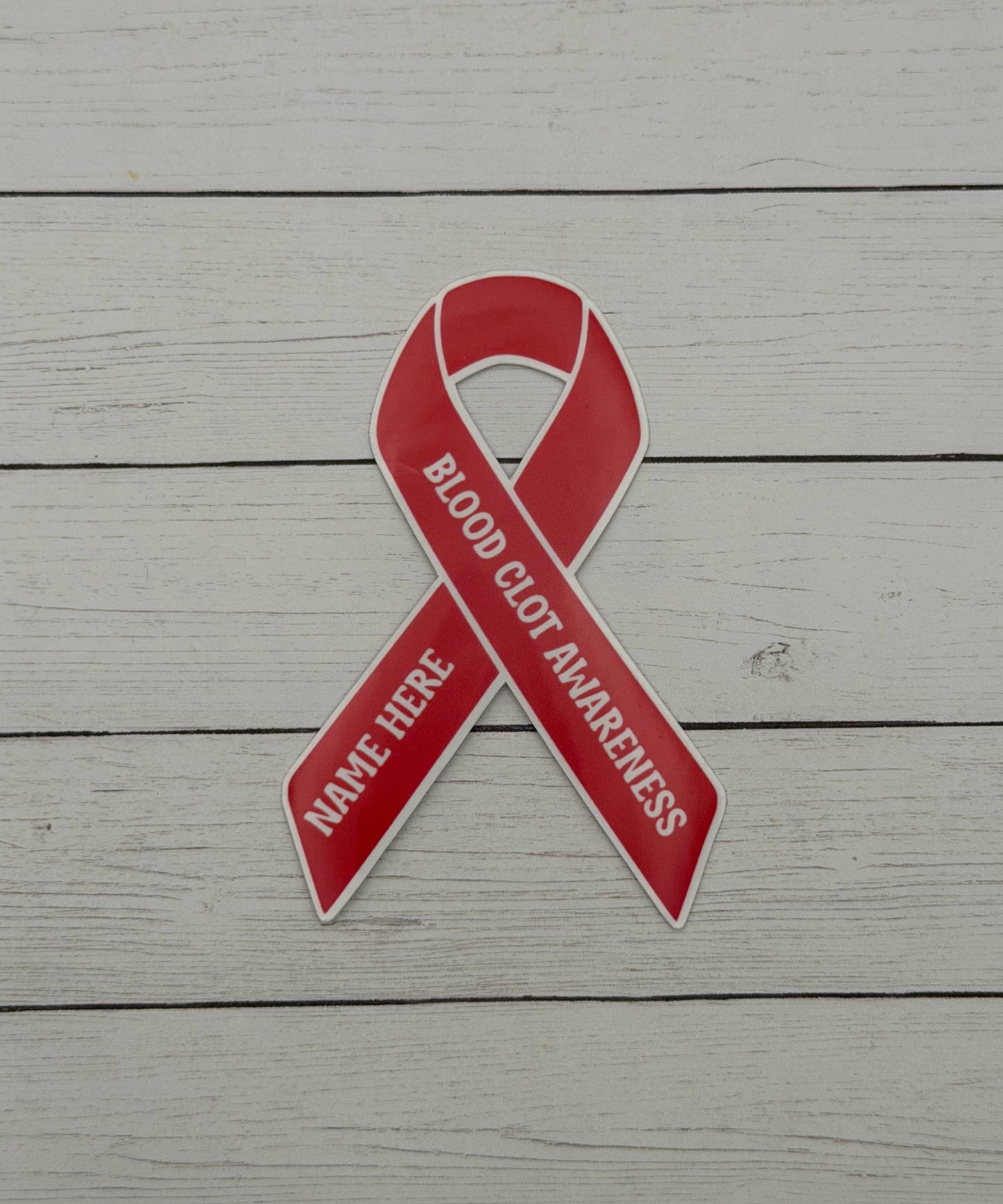 Blood Clot Awareness Custom Ribbon Sticker